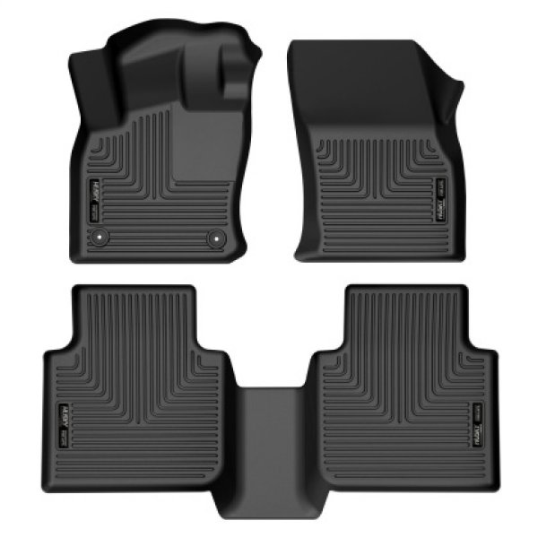 18-22 Volkswagen Tiguan Weatherbeater Black Front & 2nd Seat Floor Liners