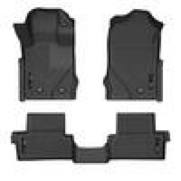 2021 Ford Bronco 2 Door Weatherbeater Front & 2nd Seat Floor Liners - Black