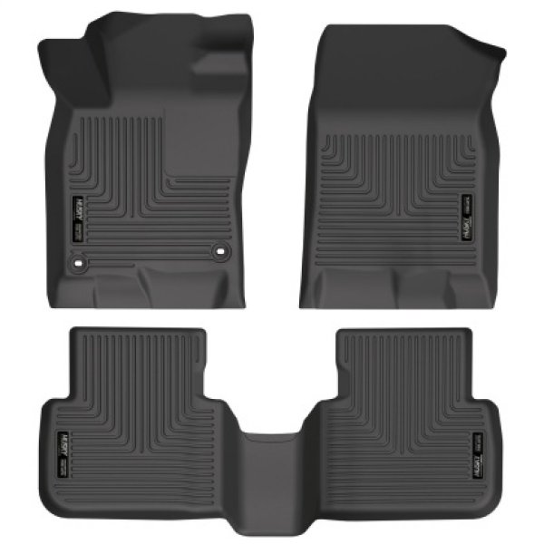 2022 Honda Civic WeatherBeater Front & 2nd Seat Floor Liners (Black)