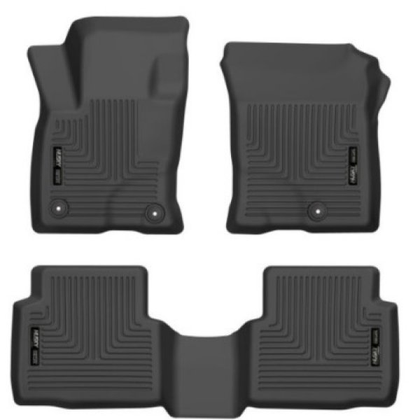 20-21 Ford Escape All Models Exc Hybrid Weatherbeater Front and 2nd Seat Liners - BLK