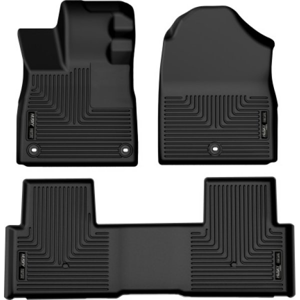 2023 Honda Pilot Weatherbeater Black Front & 2nd Seat Floor Liners
