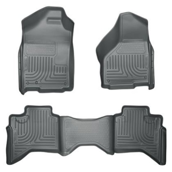 03-08 Dodge Ram 1500/2500/3500 Quad Cab WeatherBeater Combo Gray Floor Liners