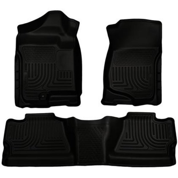 07-12 Chevy Silverado/GMC Sierra Crew Cab WeatherBeater Combo Black Floor Liners