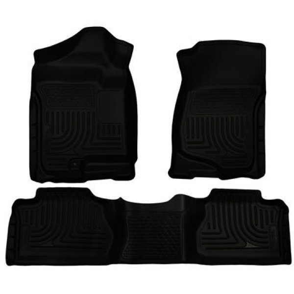 07-12 Chevy Silverado/GMC Sierra Extended Cab WeatherBeater Combo Black Floor Liners