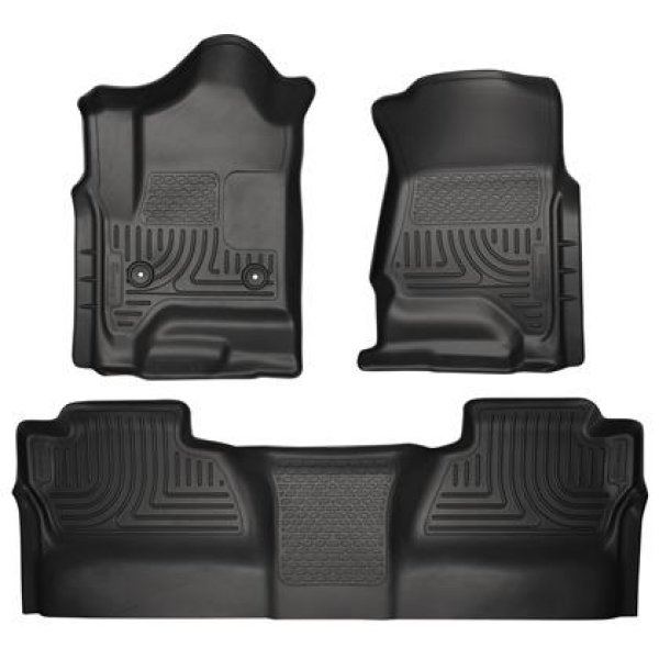 14 Chevrolet Silverado/GMC Sierra WeatherBeater Black Front & 2nd Seat Floor Liners