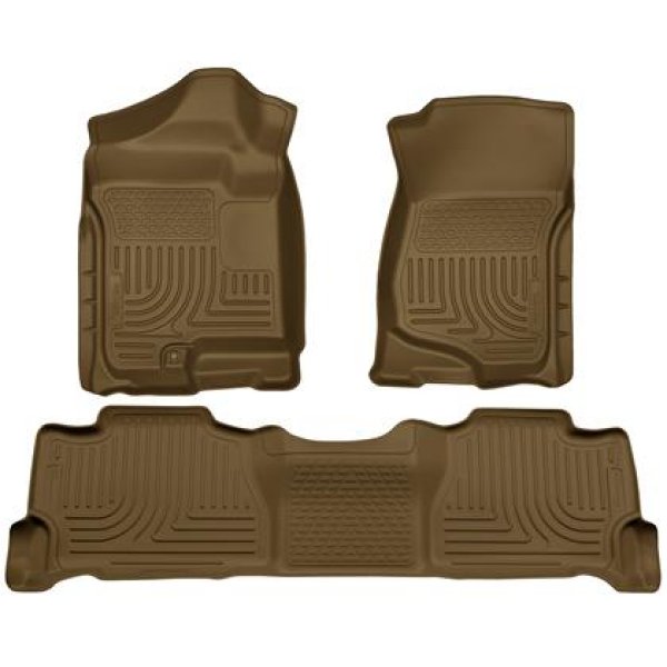 07-13 GM Escalade/Suburban/Yukon WeatherBeater Tan Front & 2nd Seat Floor Liners
