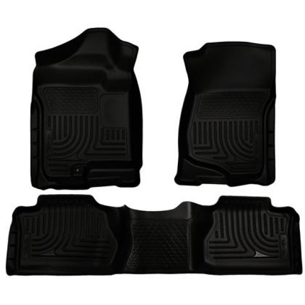 07-13 GM Escalade ESV/Avalanche/Suburban WeatherBeater Black Front/2nd Row Floor Liners