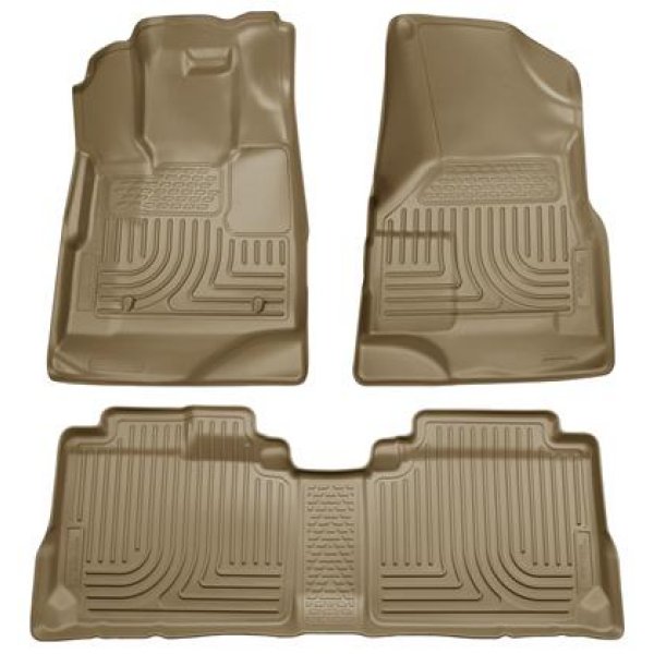 09-12 Ford Escape/Mazda Tribute (Base/Hybrid) WeatherBeater Combo Tan Floor Liners