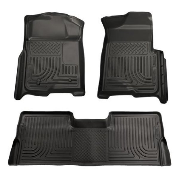 08-10 Ford SD Crew Cab WeatherBeater Combo Tan Floor Liners (w/o Manual Trans Case)