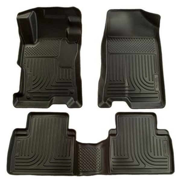 06-11 Honda Civic (4DR) WeatherBeater Combo Black Floor Liners
