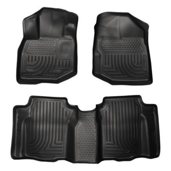 09-12 Honda Fit WeatherBeater Combo Black Floor Liners