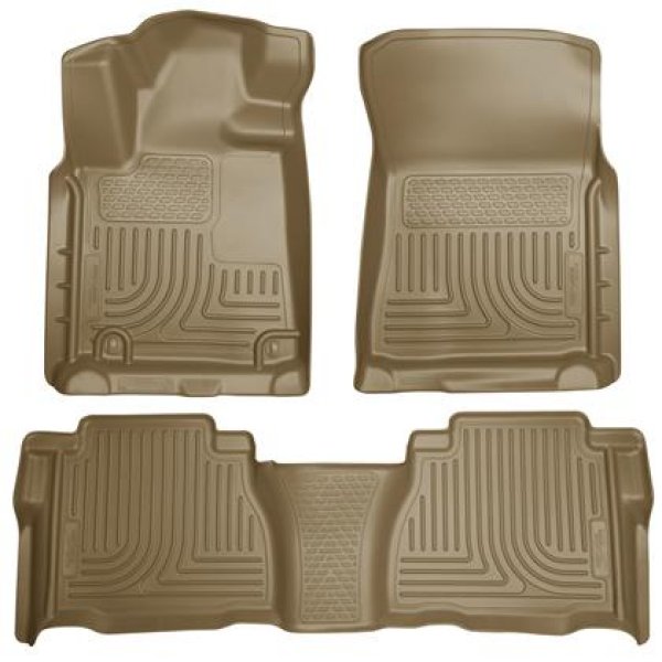 2012 Toyota Tundra Double/CrewMax Cab WeatherBeater Combo Tan Floor Liners