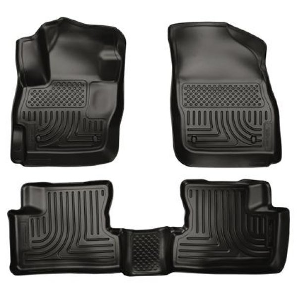 10-12 Mazda 3 WeatherBeater Combo Black Floor Liners