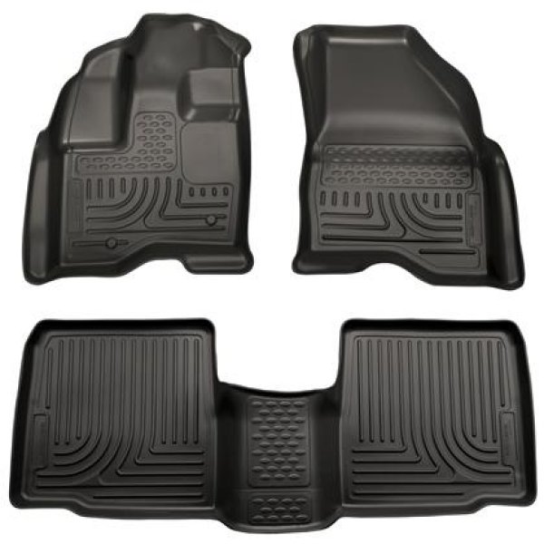 11-12 Ford Explorer WeatherBeater Combo Black Floor Liners