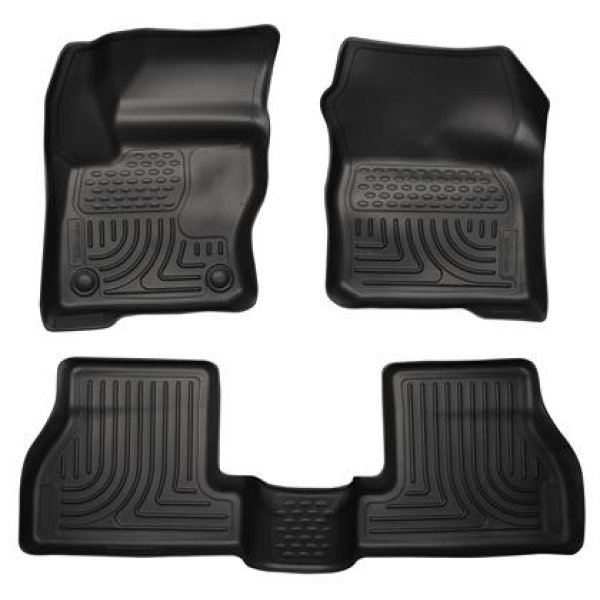 2012 Ford Focus (4DR/5DR) WeatherBeater Combo Black Floor Liners