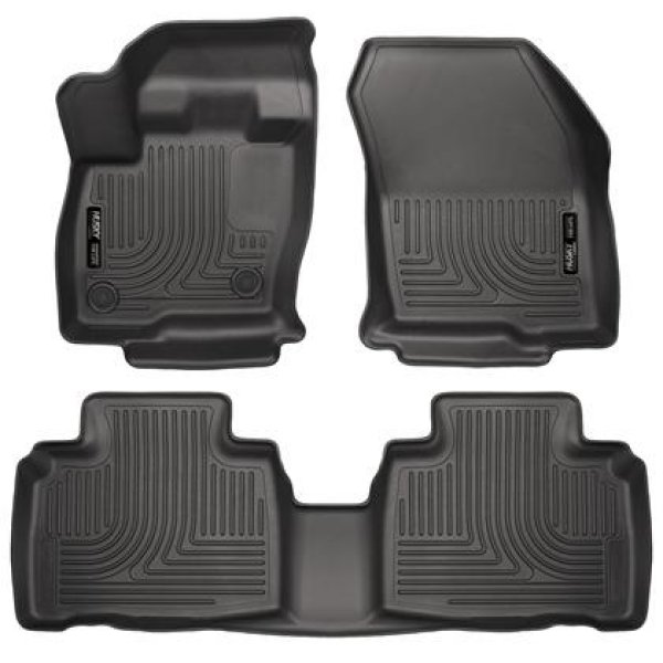 2015 Ford Edge WeatherBeater Front & 2nd Row Combo Black Floor Liners