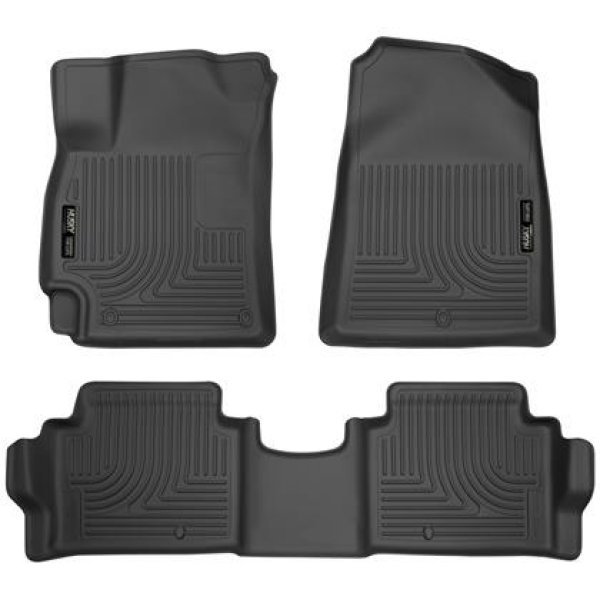 2017 Hyundai Elantra Weatherbeater Black Front and Second Row Floor Liners