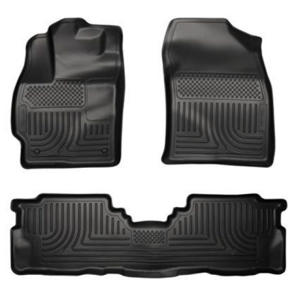 2012 Toyota Prius v WeatherBeater Combo Black Floor Liners