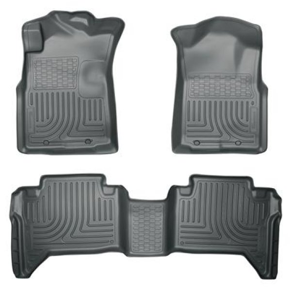 05-13 Toyota Tacoma WeatherBeater Combo Grey Floor Liners