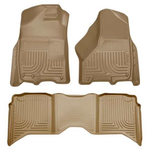 2012 Dodge Ram 1500/2500/3500 Crew Cab WeatherBeater Combo Tan Floor Liners