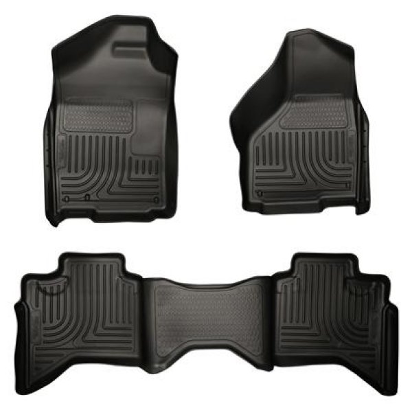 09-12 Dodge Ram 1500 Quad Cab WeatherBeater Black Front & Second Seat Floor Liner