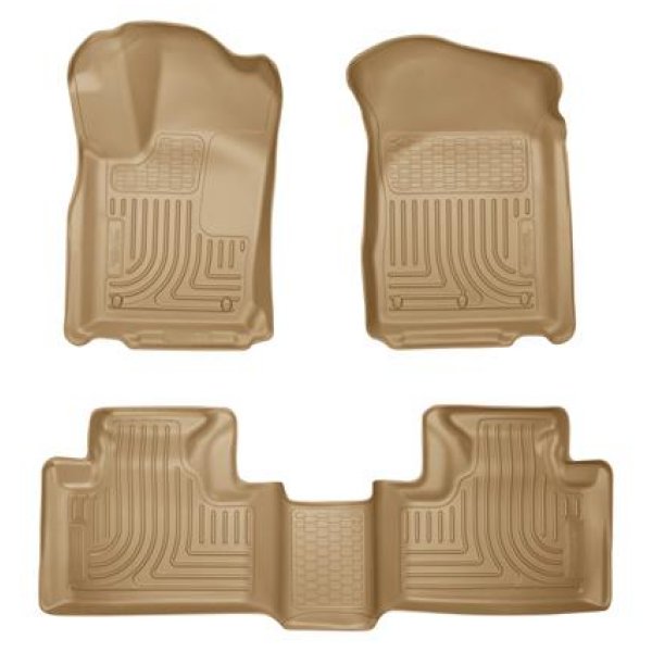 11-13 Dodge Durango / 11-13 Jeep Grand Cherokee WeatherBeater Combo Tan Floor Liners
