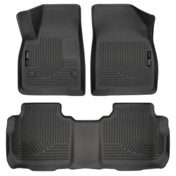Weatherbeater 17-23 Cadillac XT5 / 17-23 GMC Acadia Front & 2nd Seat Floor Liners - Blk