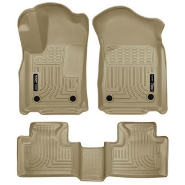 16-22 Dodge Durango Weatherbeater Tan Front & 2nd Seat Floor Liners