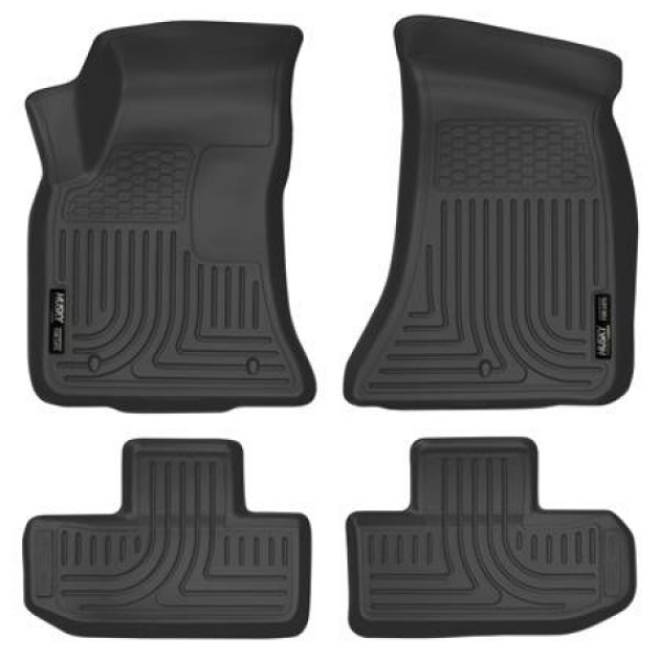16-22 Dodge Challenger (RWD) Front & Second Row Black Floor Liners