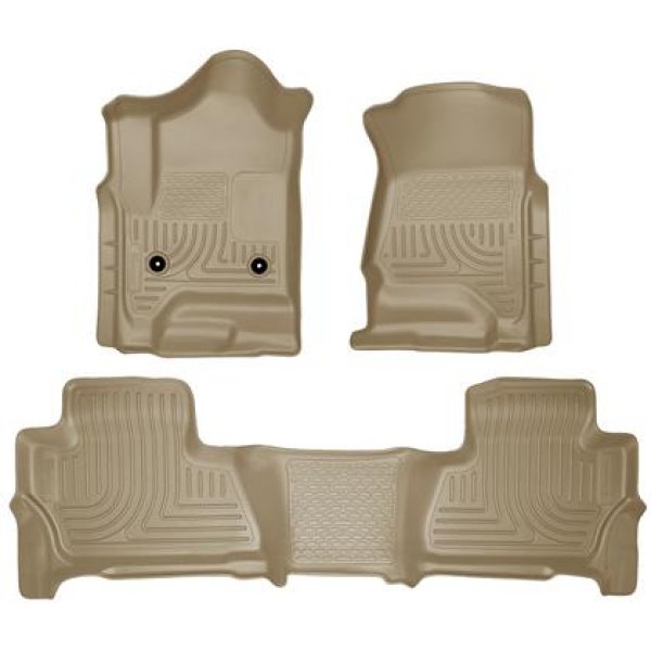 2015 Chevy/GMC Suburban/Yukon XL WeatherBeater Combo Tan Front & 2nd Seat Floor Liners