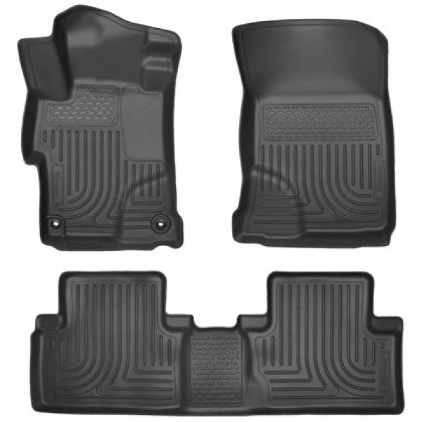 2014 Honda Civic Sedan WeatherBeater Black Front & 2nd Seat Floor Liners