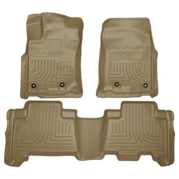 2013 Toyota 4Runner WeatherBeater Tan Front & 2nd Seat Floor Liners