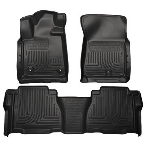 12-13 Toyota Tundra Weatherbeater Black Front & 2nd Seat Floor Liners