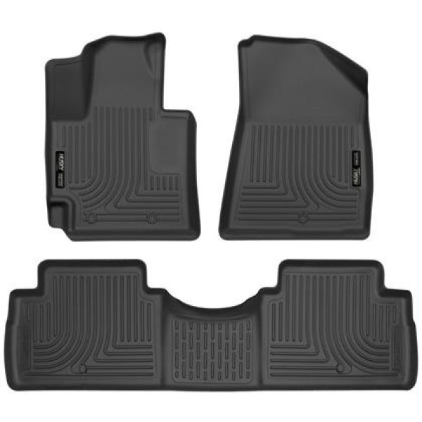 2016 Kia Soul Weatherbeater Black Front & 2nd Seat Floor Liners (Footwell Coverage)