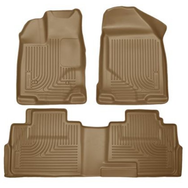07-13 Ford Edge / 07-13 Lincoln MKX Weatherbeater Tan Front & 2nd Seat Floor Liners