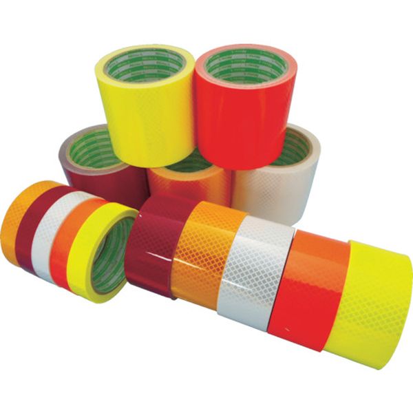 高輝度プリズム反射テープ(蛍光色)20mmX5M オレンジ