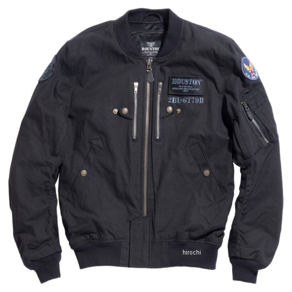 HOUSTON 春夏モデル コットンジャケット カタナ KATANA 刀 MA-1 COTTON M/C 黒