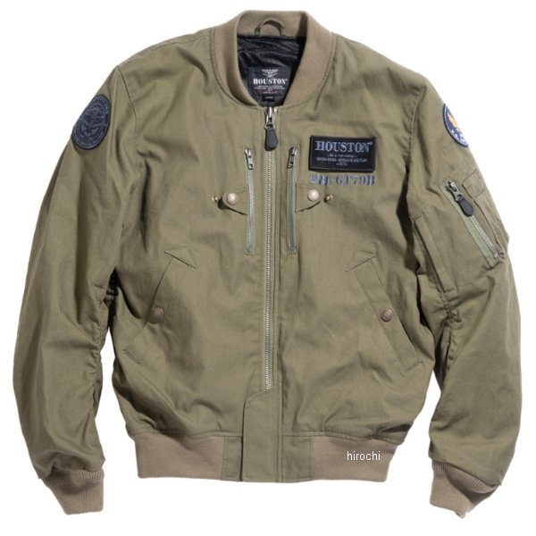 HOUSTON 春夏モデル コットンジャケット カタナ KATANA 刀 MA-1 COTTON M/C カーキ