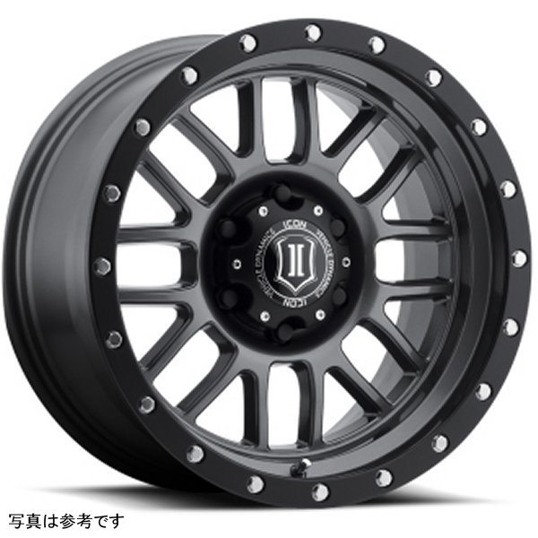 ICON Alpha 17x8.5 5x5 0mm Offset 4.75in BS 71.5mm Bore Gun Metal Wheel