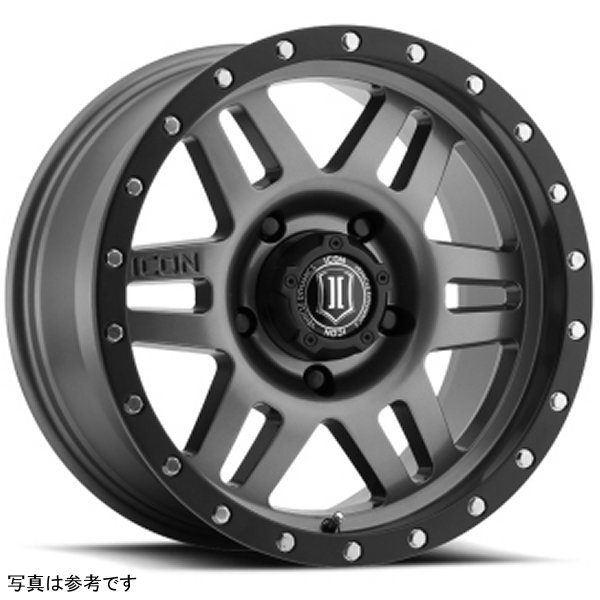 ICON Six Speed 17x8.5 5x150 25mm Offset 5.75in BS 116.5mm Bore Gun Metal Wheel