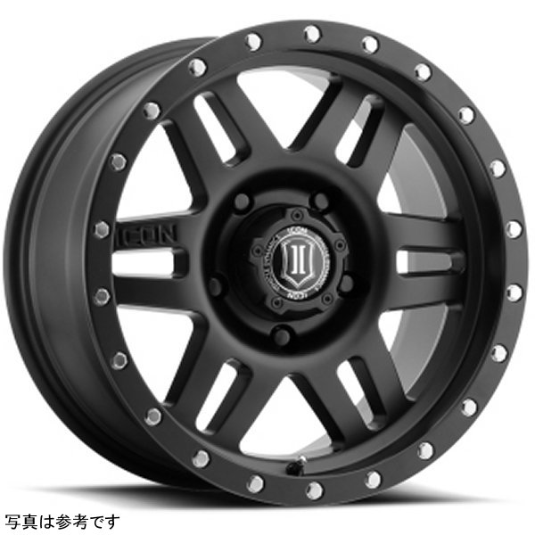 ICON Six Speed 17x8.5 5x150 25mm Offset 5.75in BS 116.5mm Bore Satin Black Wheel