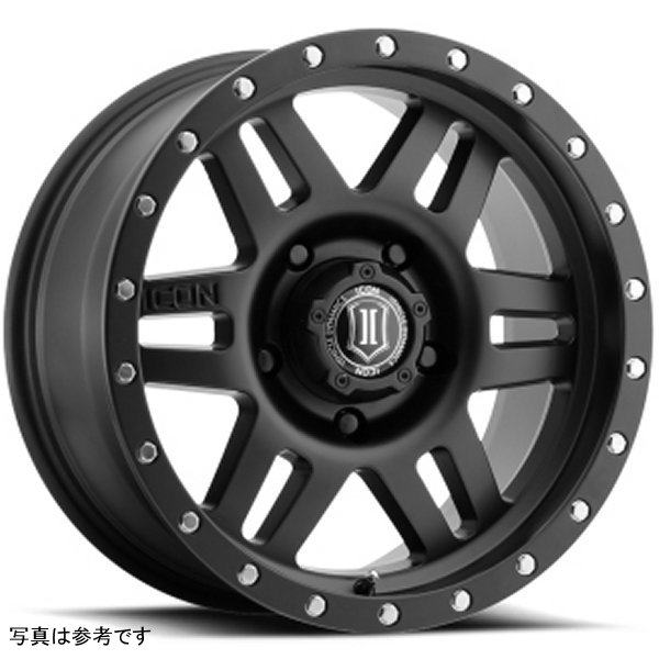 ICON Six Speed 17x8.5 6x5.5 0mm Offset 4.75in BS 108mm Bore Satin Black Wheel