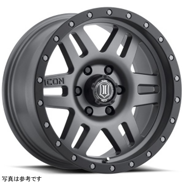 ICON Six Speed 17x8.5 6x5.5 0mm Offset 4.75in BS 108mm Bore Titanium Wheel