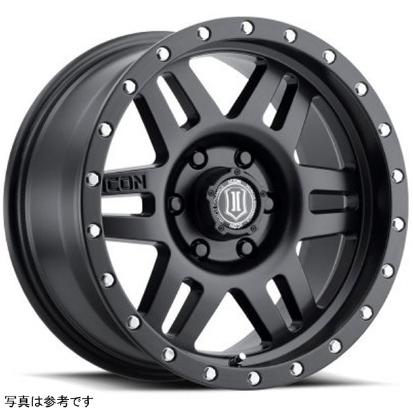 ICON Six Speed 17x8.5 6x5.5 25mm Offset 5.75in BS 108.1mm Bore Satin Black Wheel