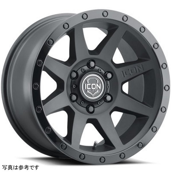 ICON Rebound 17x8.5 5x150 25mm Offset 5.75in BS 110.1mm Bore Double Black Wheel