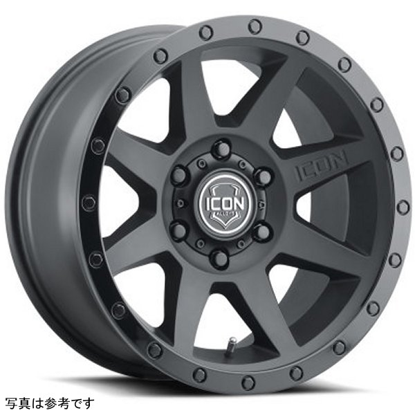 ICON Rebound 17x8.5 6x5.5 0mm Offset 4.75in BS 106.1mm Bore Double Black Wheel