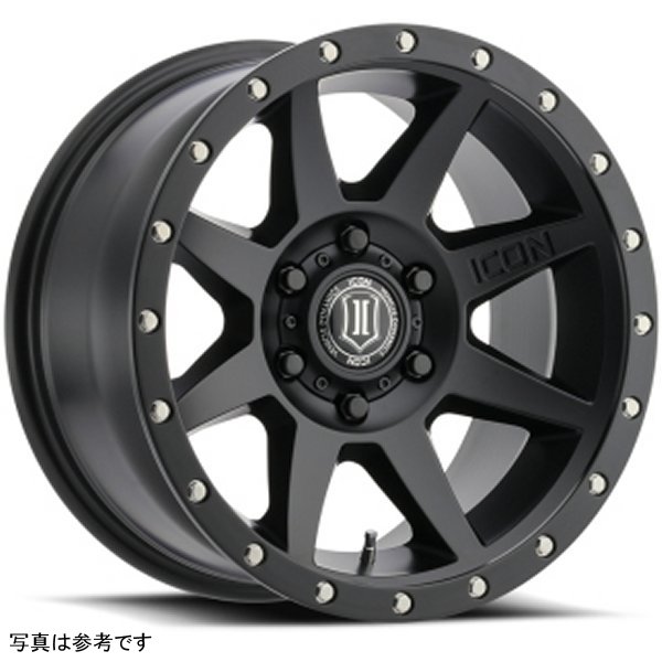 ICON Rebound 17x8.5 6x5.5 0mm Offset 4.75in BS 106.1mm Bore Satin Black Wheel