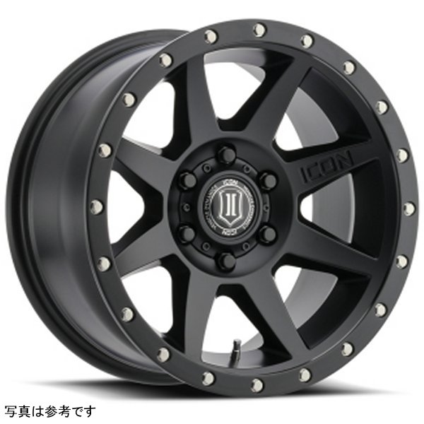 ICON Rebound 17x8.5 6x5.5 25mm Offset 5.75in BS 95.1mm Bore Satin Black Wheel