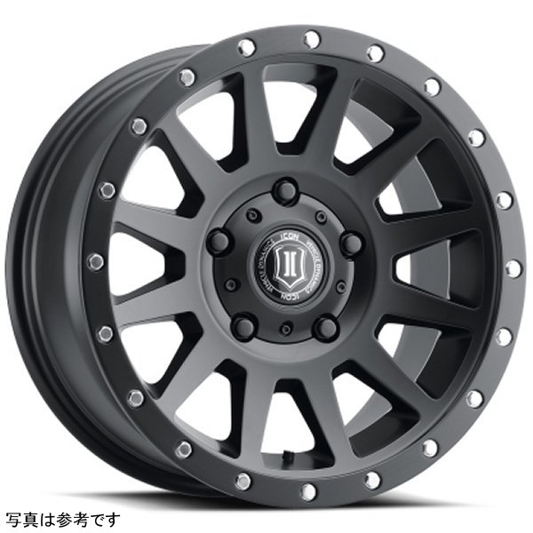 ICON Compression 17x8.5 5x150 25mm Offset 5.75in BS 110.1mm Bore Satin Black Wheel