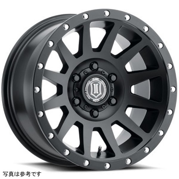 ICON Compression 17x8.5 6x5.5 0mm Offset 4.75in BS 106.1mm Bore Satin Black Wheel